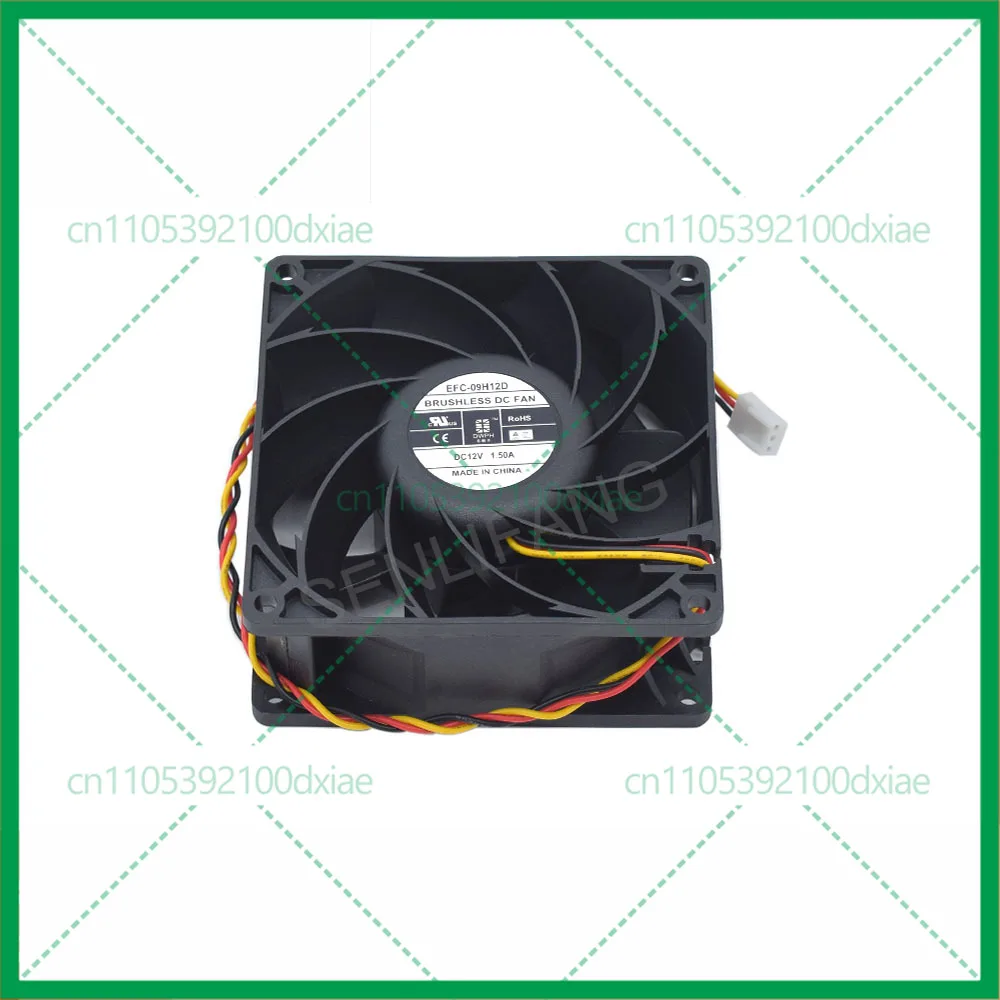EFC-09H12D 9238 New Square Cooling For DWPH 12V 1.50A 3Lines 92*92*38MM Brushless DC Fan
