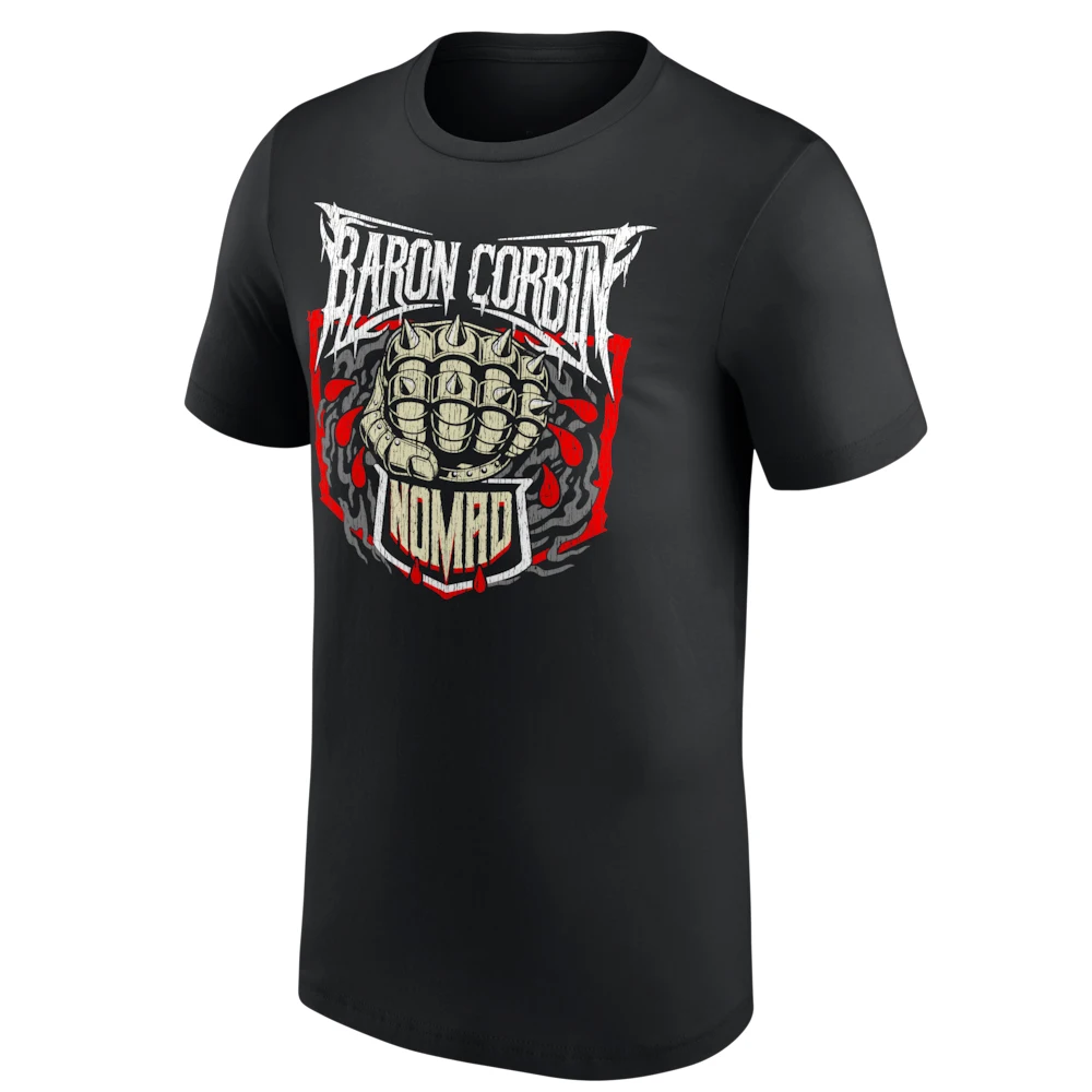 Men's Black Baron Corbin Nomad T-Shirt 3D Printed Sports Quick Dry Wrestling Short Sleeve Daily Casual Plus Size T-Shirts 2026