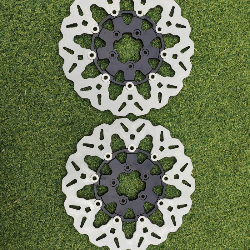 STLF 14 بوصة قطع غيار الدراجات النارية قرص فرامل ل Vrod ليلة قضيب العضلات فات بوي اندلاع بجولة الطريق الإنزلاق دراجة نارية تعويم الفرامل Di #5