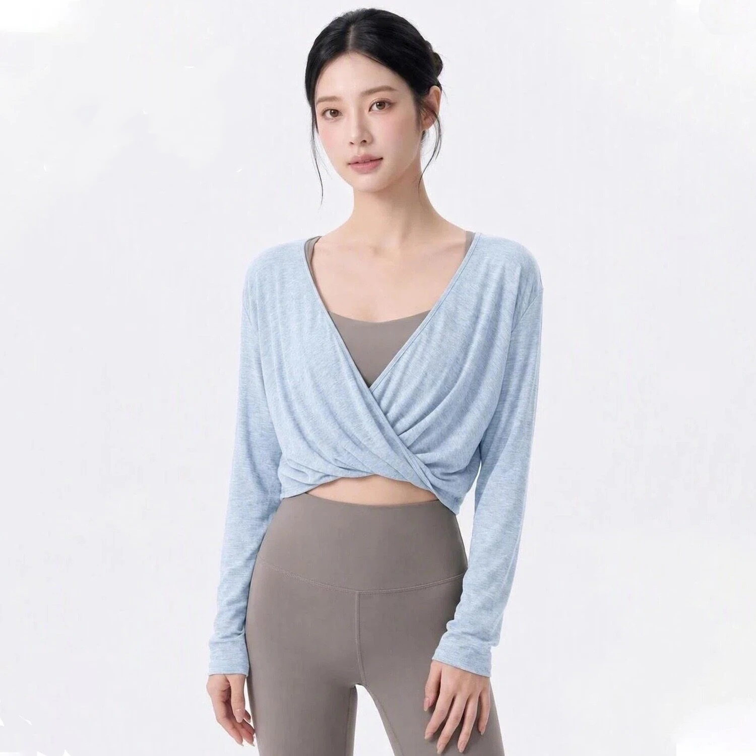 Women's High-End Long-Sleeved Yoga Blouse Loose Fit Pilates Fitness Sports Top Comfortable Gym Training Outwear T-Shirt