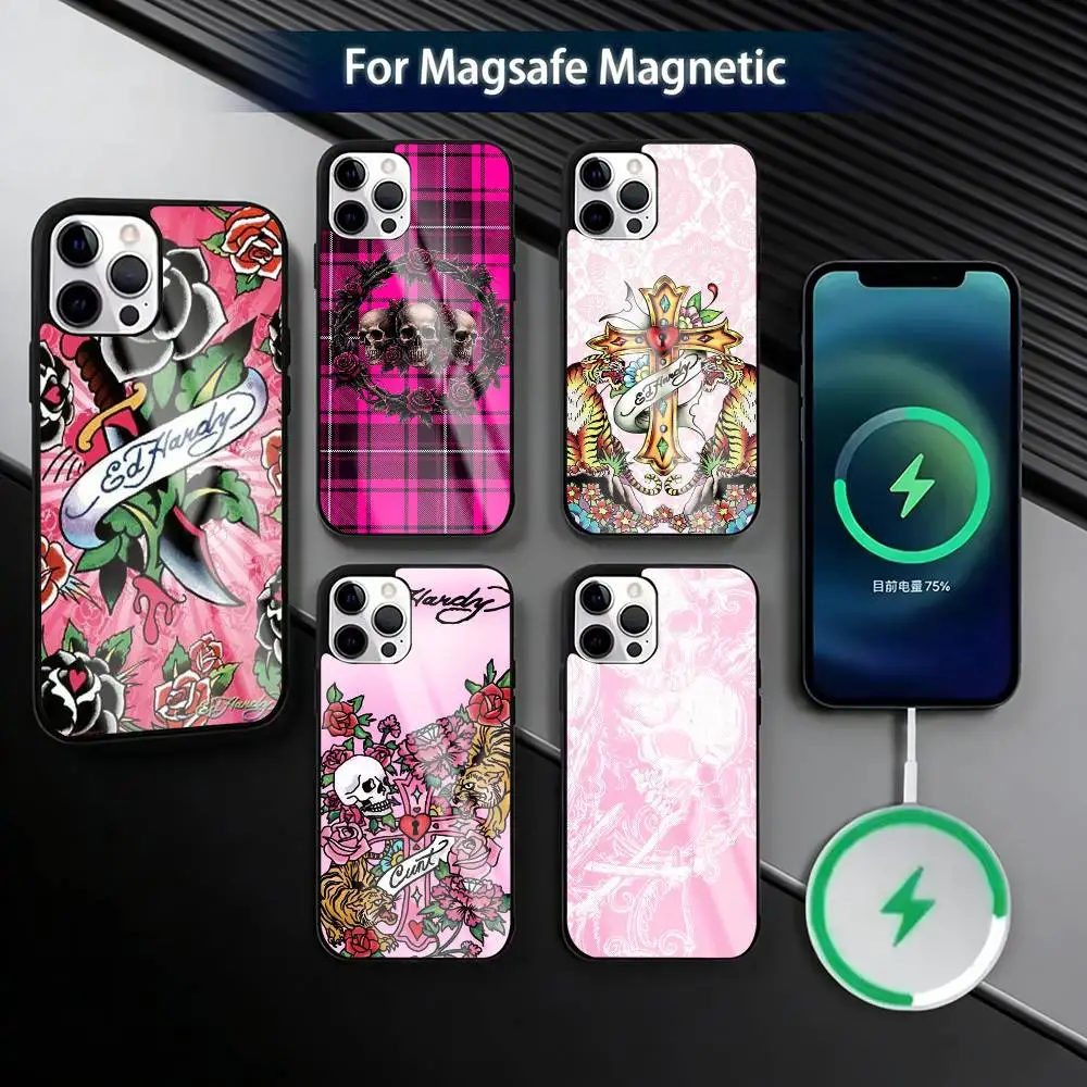 

Fashion Ed B-Brands Hardy Phone Case For iPhone17,16,15,14,13,12,11 Plus,Pro Magnetic with Magsafe Wireless Charging