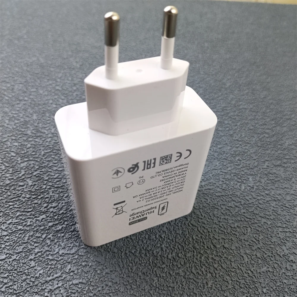 الأصلي هواوي 100 واط ماكس شاحن سريع الاتحاد الأوروبي SuperCharge محول 6A 100 سنتيمتر 6A Usb نوع C كابل ل بورا 70 UItra ماتي 70 60 50 برو +