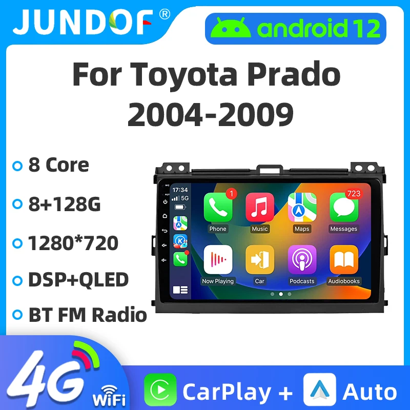 

Android 12 Car Radio For Toyota Land Cruiser Prado 120 LC120 2003-2009 Multimedia Navigation Player 2 Din GPS Carplay Head Unit