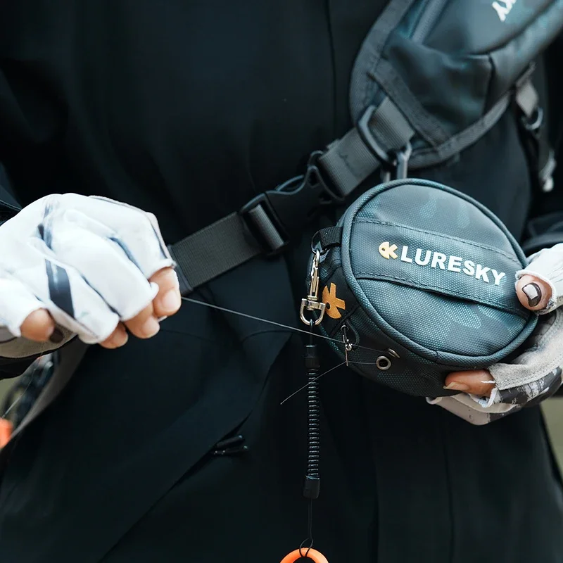 ルアーリードワイヤー収納袋カーボンフィッシングラインオーガナイザーポータブル多機能釣り糸はさみケース釣り具