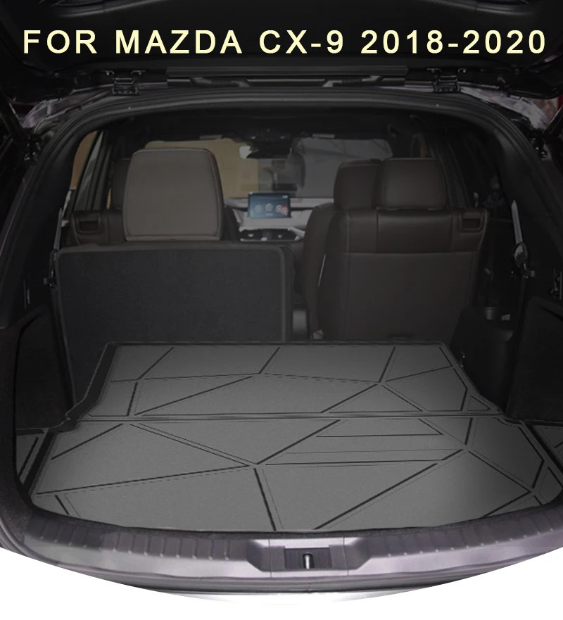 For Mazda CX-9 2018-2022 Car Cargo Liner box Mat TPE Anti-slip Trunk Mat Trunk Tray Carpet Interior Accessories