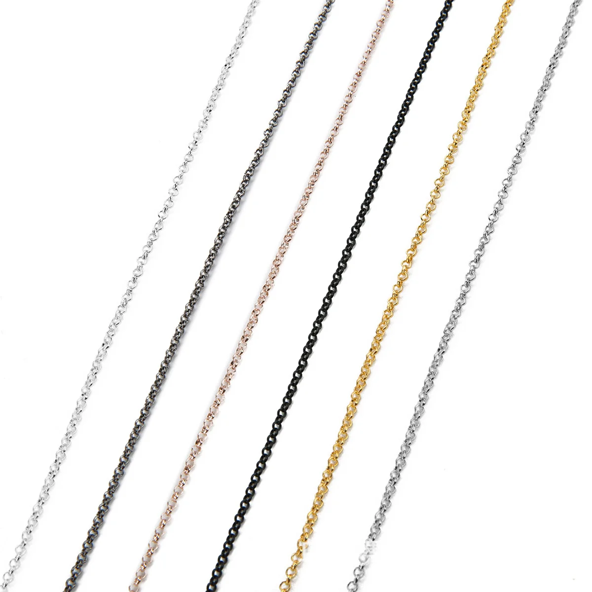

Shaped Chain Spool Link Cable Chain DIY Making Accessories Twisted Chains for Craft DIY Jewelry Making Necklace Bracelet (2mm Li
