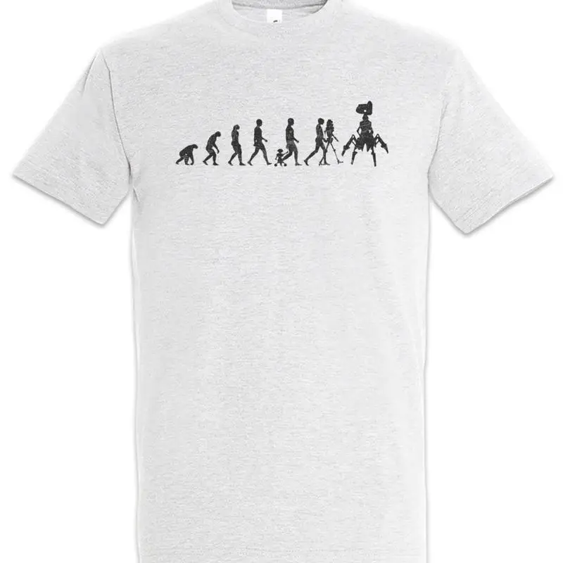 Android Evolution T Shirt Human Fun Geek Nerd Robot Sci Fi Scientist Science