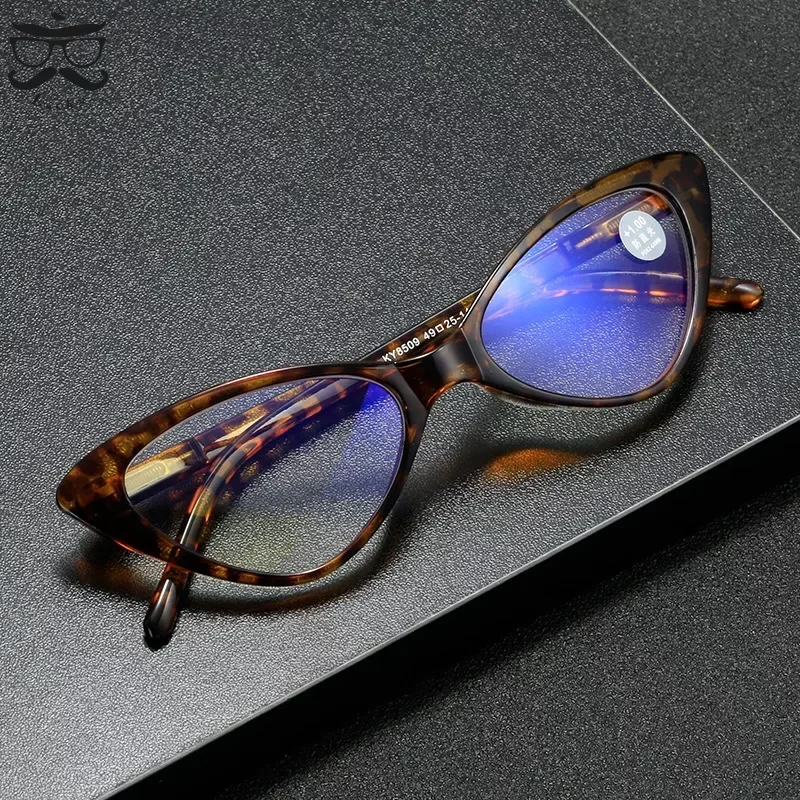 Fashion Cat Eye Reading Glasses Women Anti Blue Light Computer Presbyopic Eyeglasses Retro Classic Hyperopia Glasses Diopter