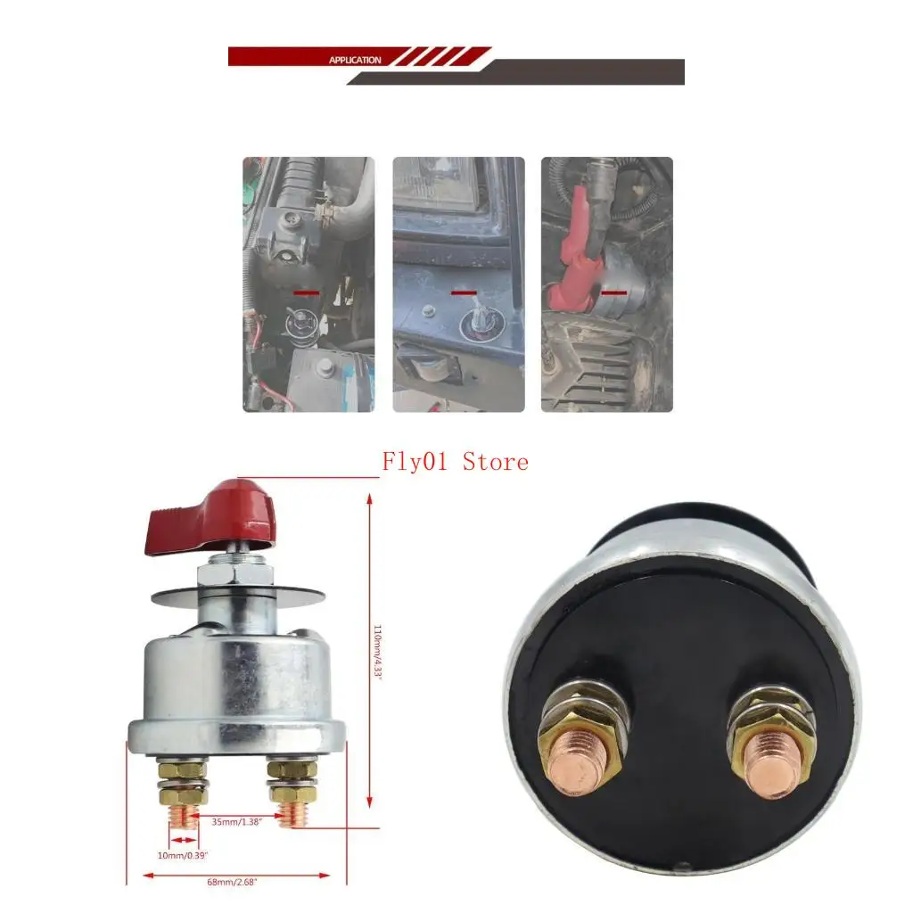 Waterproof Battery Disconnect Isolator On-Off Cut Shut Off Marine Battery Switch for Car Auto Parts High Current