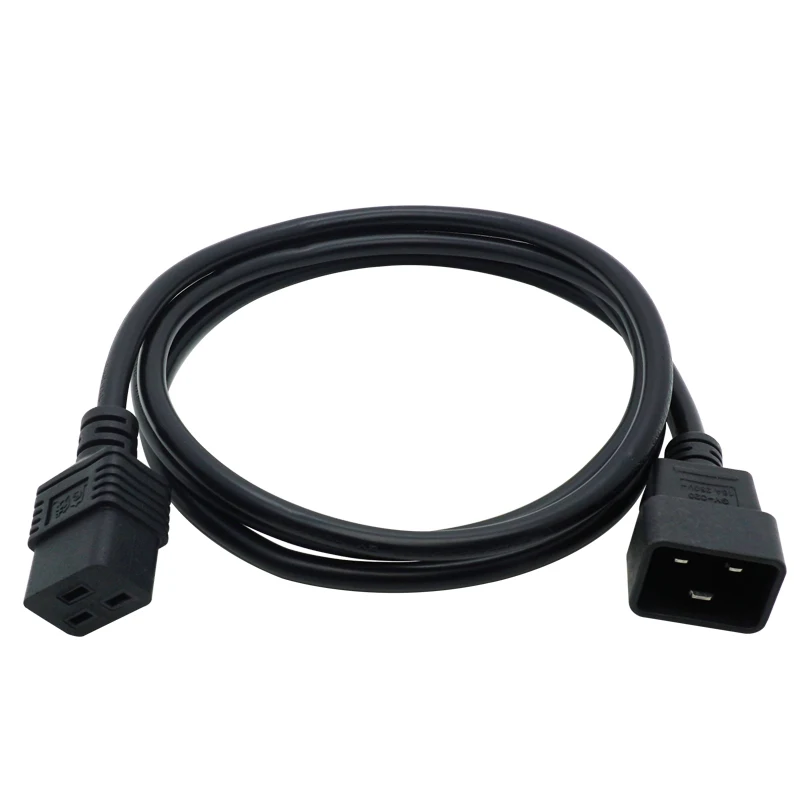 Power Extension Cord IEC C19 to C20 13A 250V 16AWG Computer Power Extension Cord AC Outlet Extension Cable