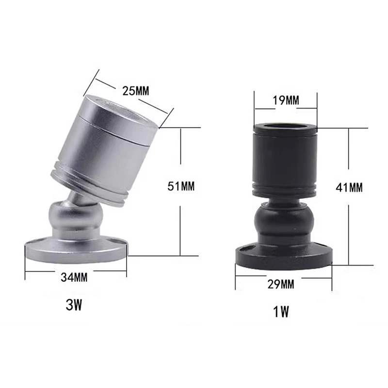 DC5V LED USB 1/3W Spotlight ตู้เครื่องประดับตู้โชว์เคาน์เตอร์โคมไฟพื้นผิวเพดาน MINI Spot Light 5V อินเทอร์เฟซ 2In 1