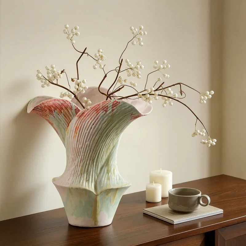 Jingdezhen ceramic vase, modern style high-end artistic sense living room flower arrangement 3