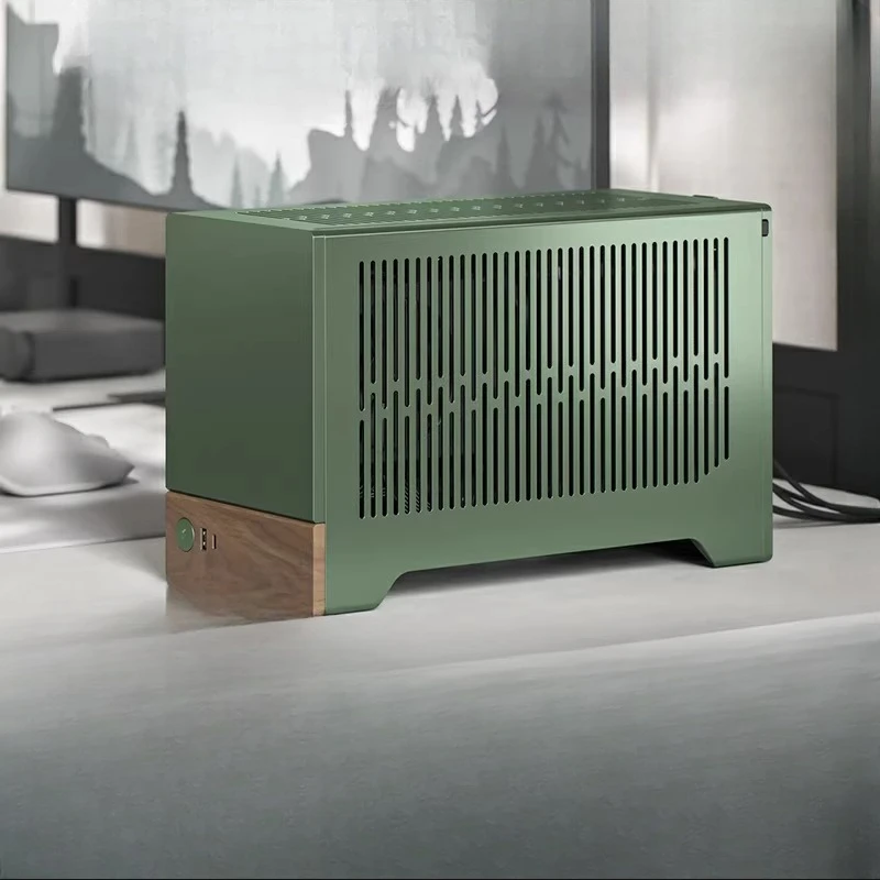 

Mini Anode Aluminum Parting Portable Computer Walnut Desktop