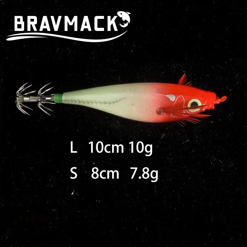 5 قطعة مضيئة أفقية خطاف صيد على شكل سمكة الخشب الروبيان خطاف صيد السمك للمياه المالحة الأخطبوط الحبار والروبيان اصطياد #4