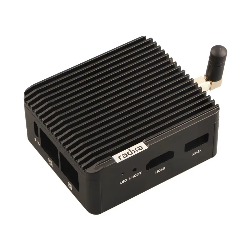 Radxa Aluminum Metal Case Supports Internal POE Power Supply Industrial-Grade Heat Dissipation for CUBIE A5E 7264 Enclosure