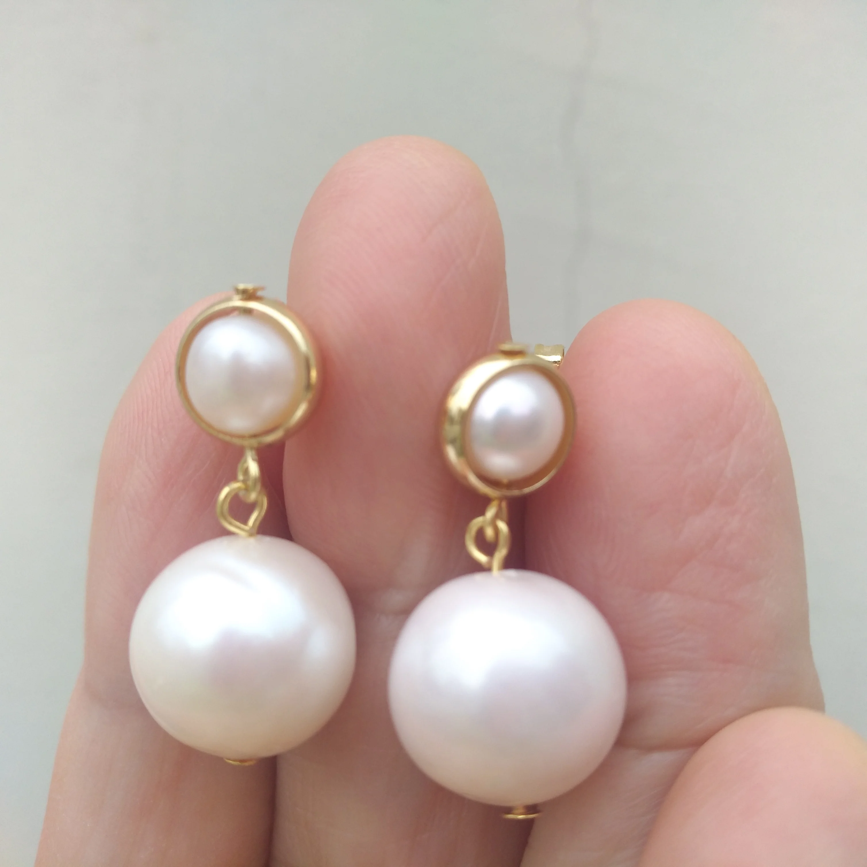 

Apply Any Occasion 6-10mm natural akoya Dangle/Drop pearl stud earrings Accept Customization