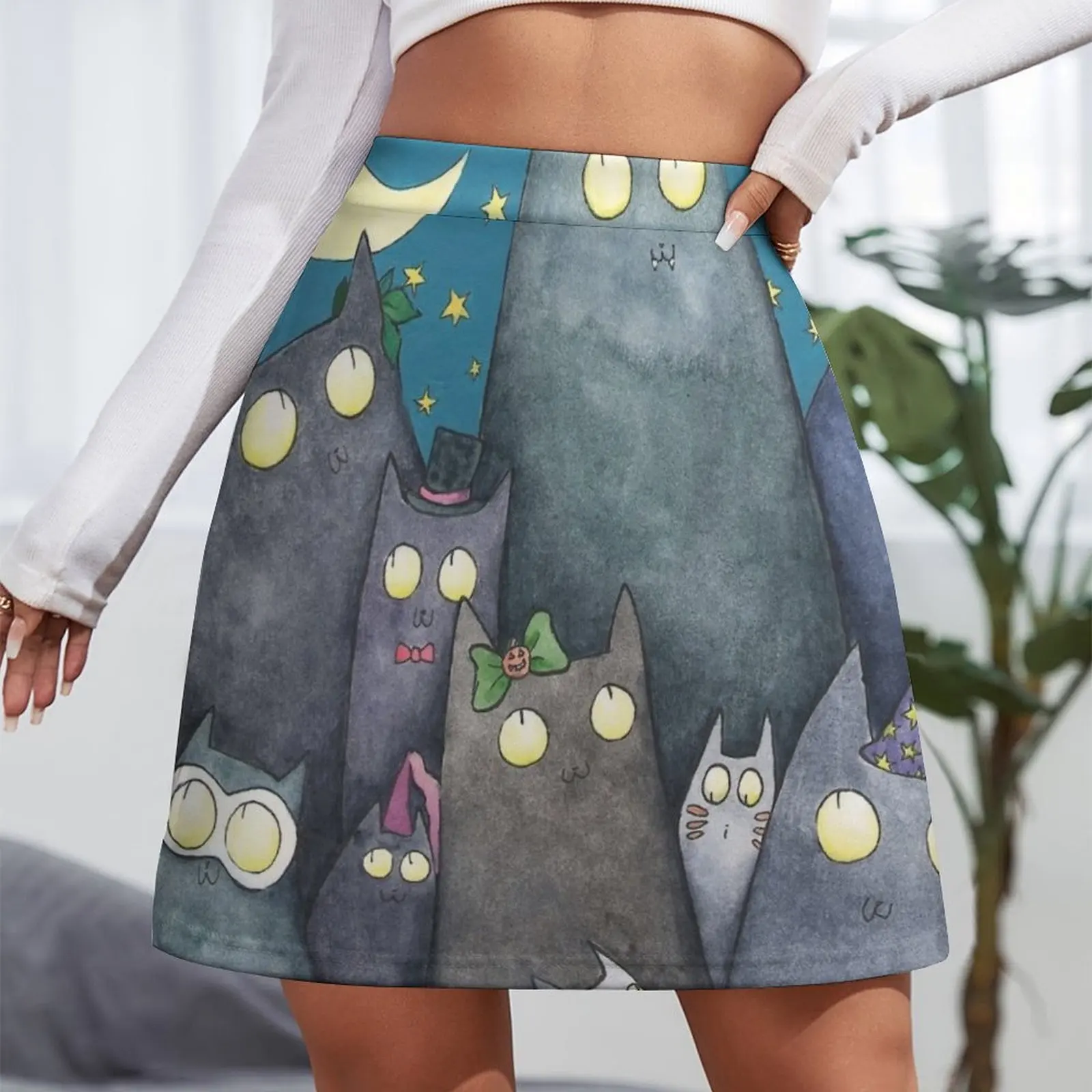 Lots of Cats Mini Skirt women clothes korean summer clothes summer dresses for women 2025 Mini Skirt