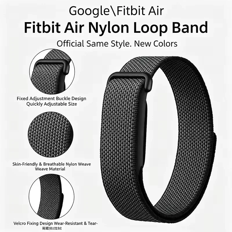 Nylonband + Silikonband für Google Fitbit Air Sports, atmungsaktives Armband als Ersatz für das Armband für Google Fitbit Air Correa – Detail 10