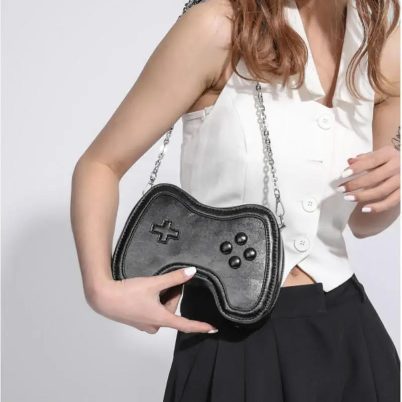 2024 New Fashionable Original Creative Game Machine Handle Small Bag Fashionable Bright Face Chain Single Shoulder Crossbody Bag