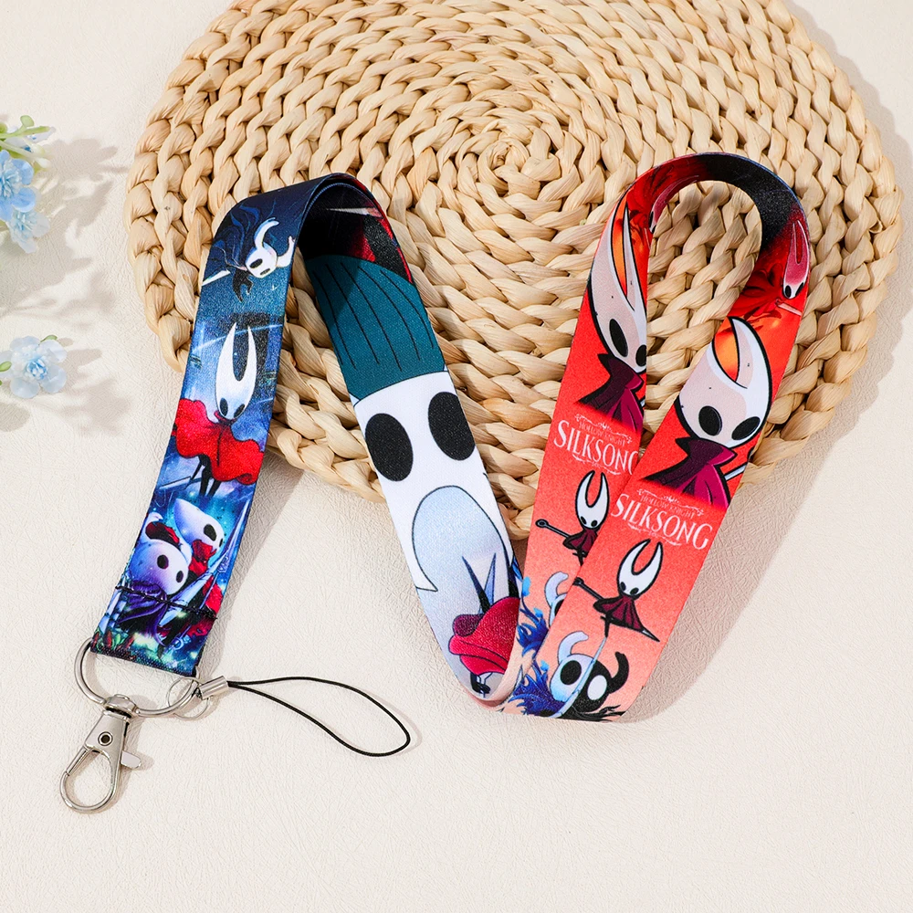 

Детский ремешок Hollow Knight Silksong, шейный ремешок, брелок для ключей, держатель для бейджа, подвесная веревка, брелоки, аксессуар для детей