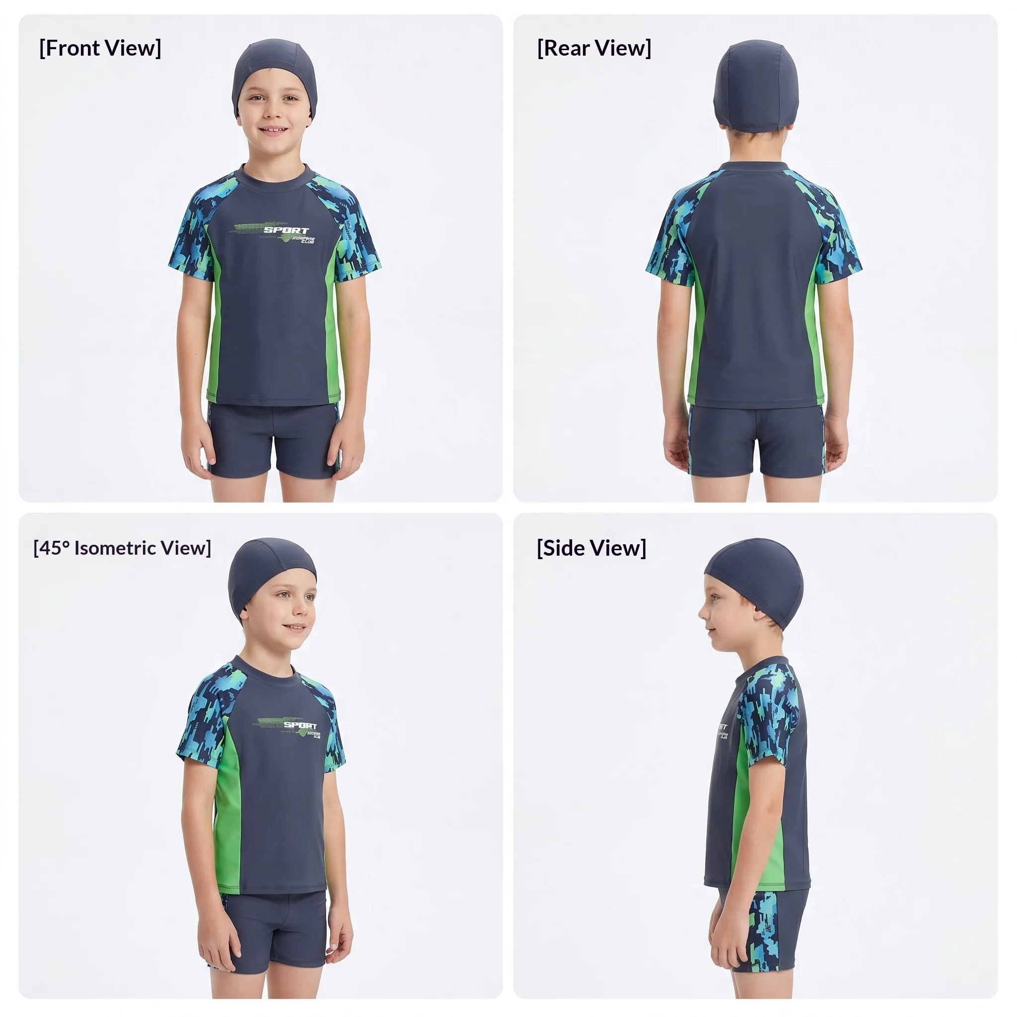 New Children's Swimsuit for Boys, Little Boys, Older Boys, Girls, And Babies; Sun-Protective, Quick-Dry, Professional Swimwear