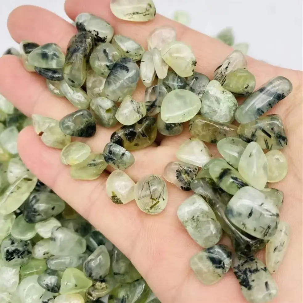 Natural Stones Chiltonite Gravel Green Prehnite Tumbled Stones Crystals Chip Minerals Reiki Healing Aquarium Decor DIY Craft
