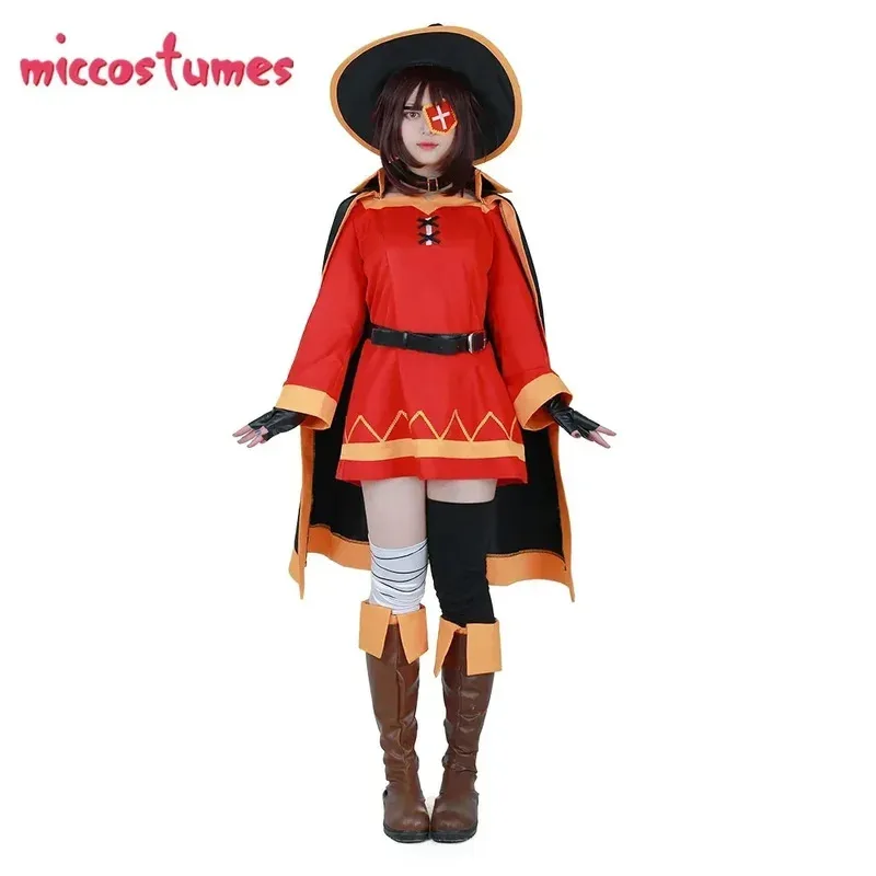 أزياء Miccostumes's Megumin الزي أنيمي للنساء البالغات أزياء الهالوين التأثيرية؛ 2، r'6؛ t.