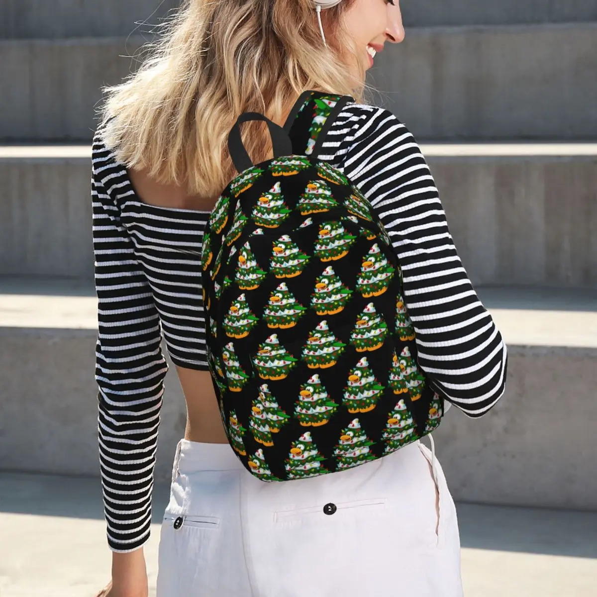 Christmas Club Penguin Meme Backpack Hot Sale Daypack Large Capacity Kids BookBag School Bag Shoulder Bags for Men Women