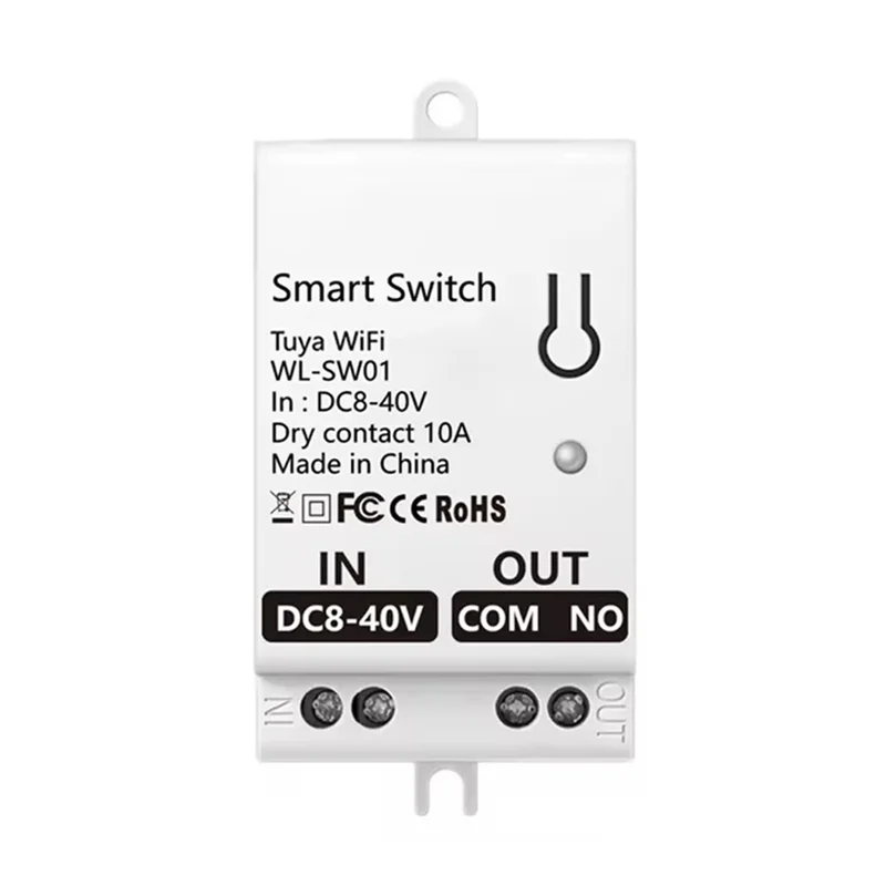 Modul Saklar Kontak Kering Wifi Pintar SQPP-Tuya 10A, Relay Pemutus Sirkuit Universal untuk Rumah, DIY, Bekerja dengan Smart Life Alexa
