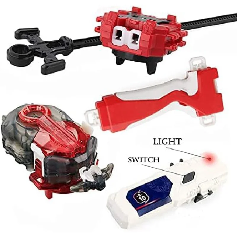 Bey Gyro Toy Set with Portable Box 12 Spinning 2 Two-Way Launcher Metal Fusion Attack Top Game Gift for Children Kids