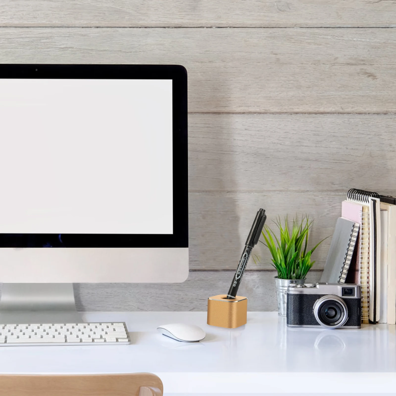 

Square Round Hole Pen Holder Desktop Stand Base Single for Cube Storage Penholder Student