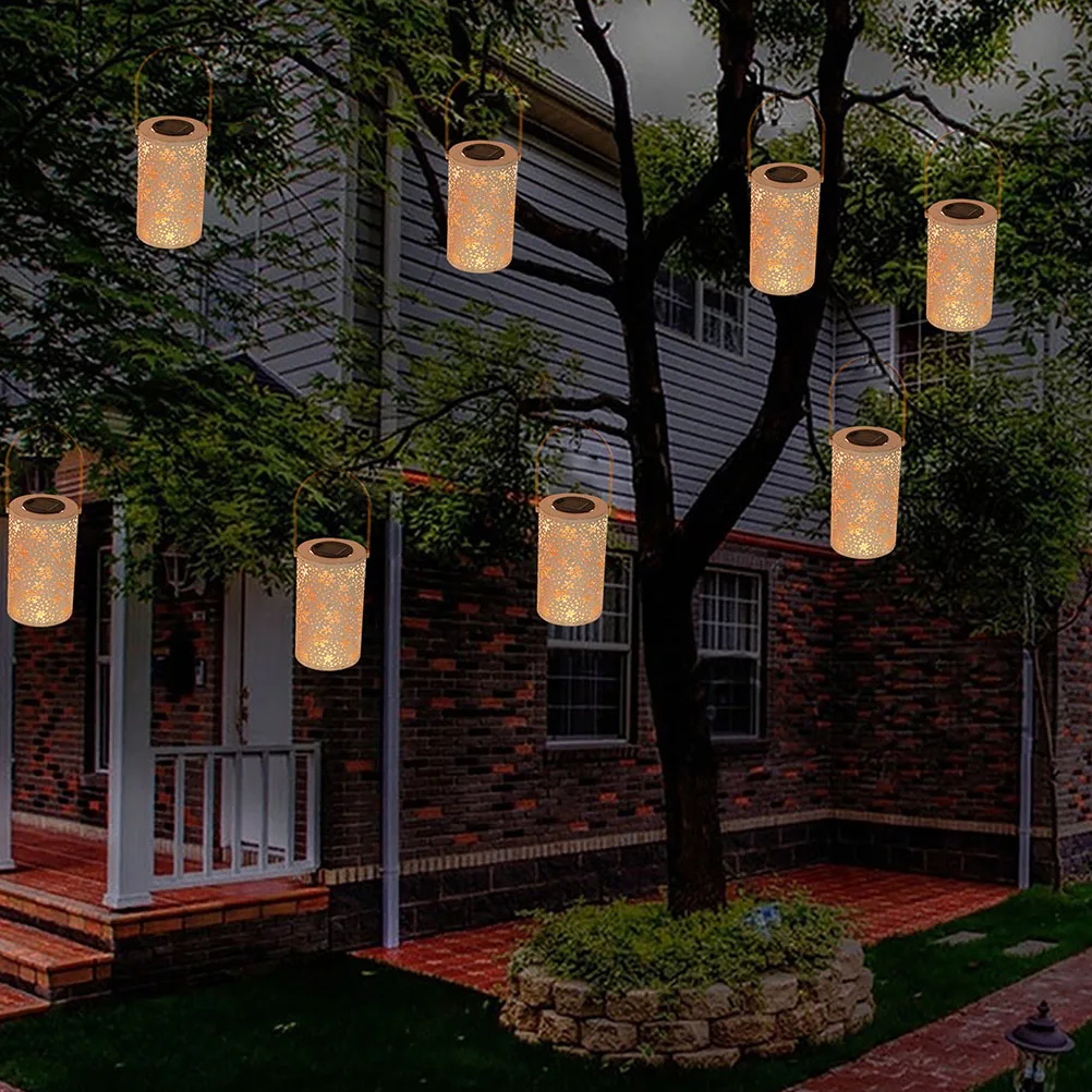 

Iron Work Lantern Solar Snowflake Light Hollow-Out Lamp for Garden Courtyard Decor Delicate Solar Lamp Iron Work Light