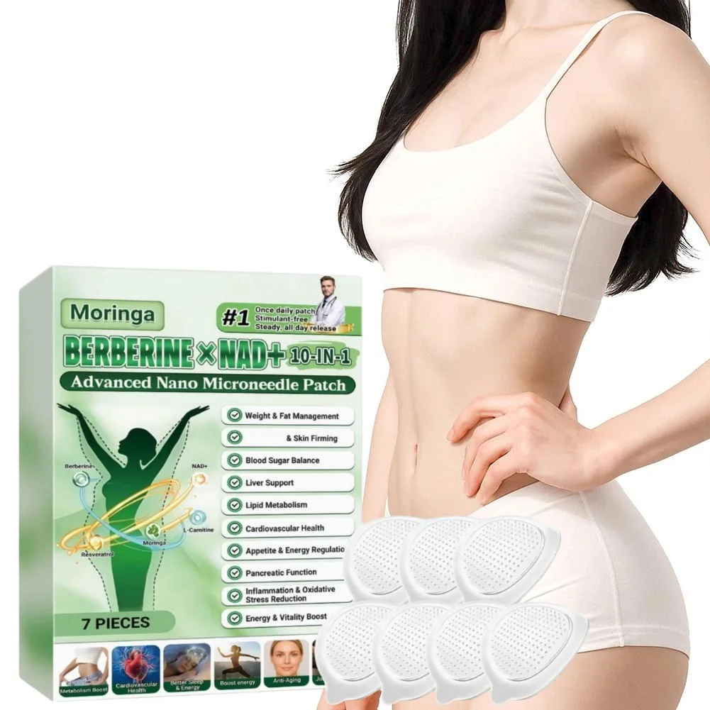 10 in 1  Fat Burning & Weight Loss Patch GPL-1 Nano Microneedle Slimming Patch Moringa Women Perfect Body Curve Management Patch
