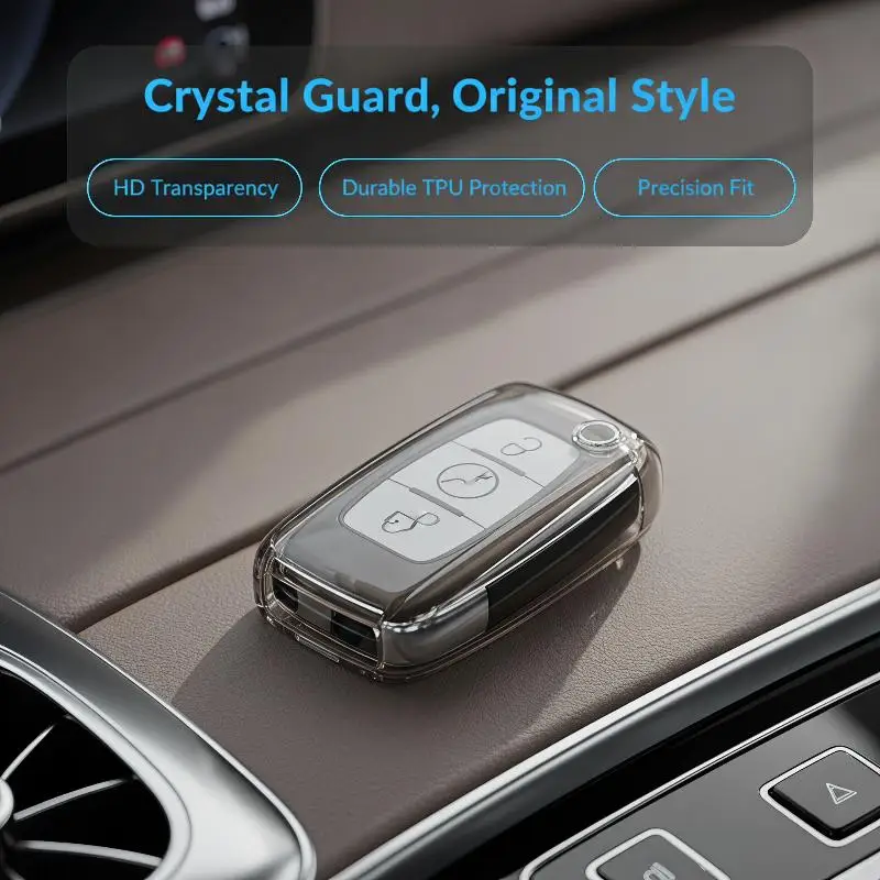 [M] New MG S5 EV TPU Car Key Cover Key Case Kunci Kereta MG S5 Accessories Car Key Protection Case Made Of TPU Material