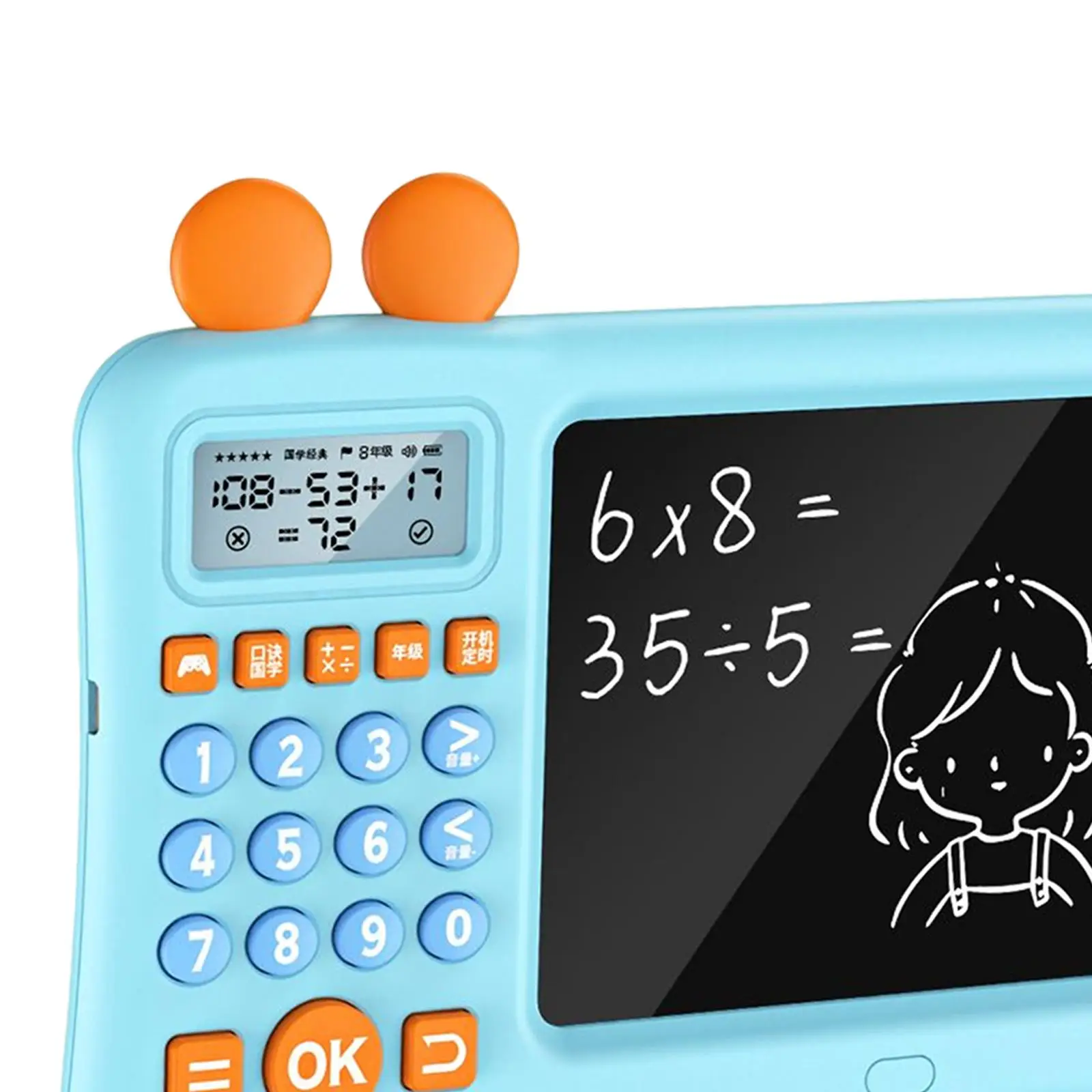 Calculadora de ensino de matemática Auxiliares de aprendizagem de matemática Tablete de desenho para crianças