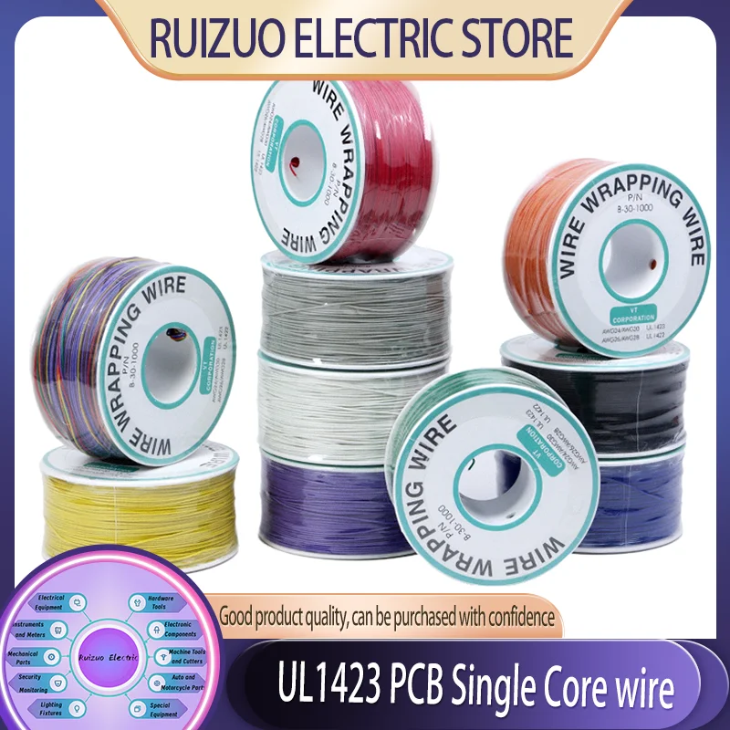 

High quality PCB electronic soldering wire jumper BV single core single strand copper wire 30AWG OK wire is not easy to break