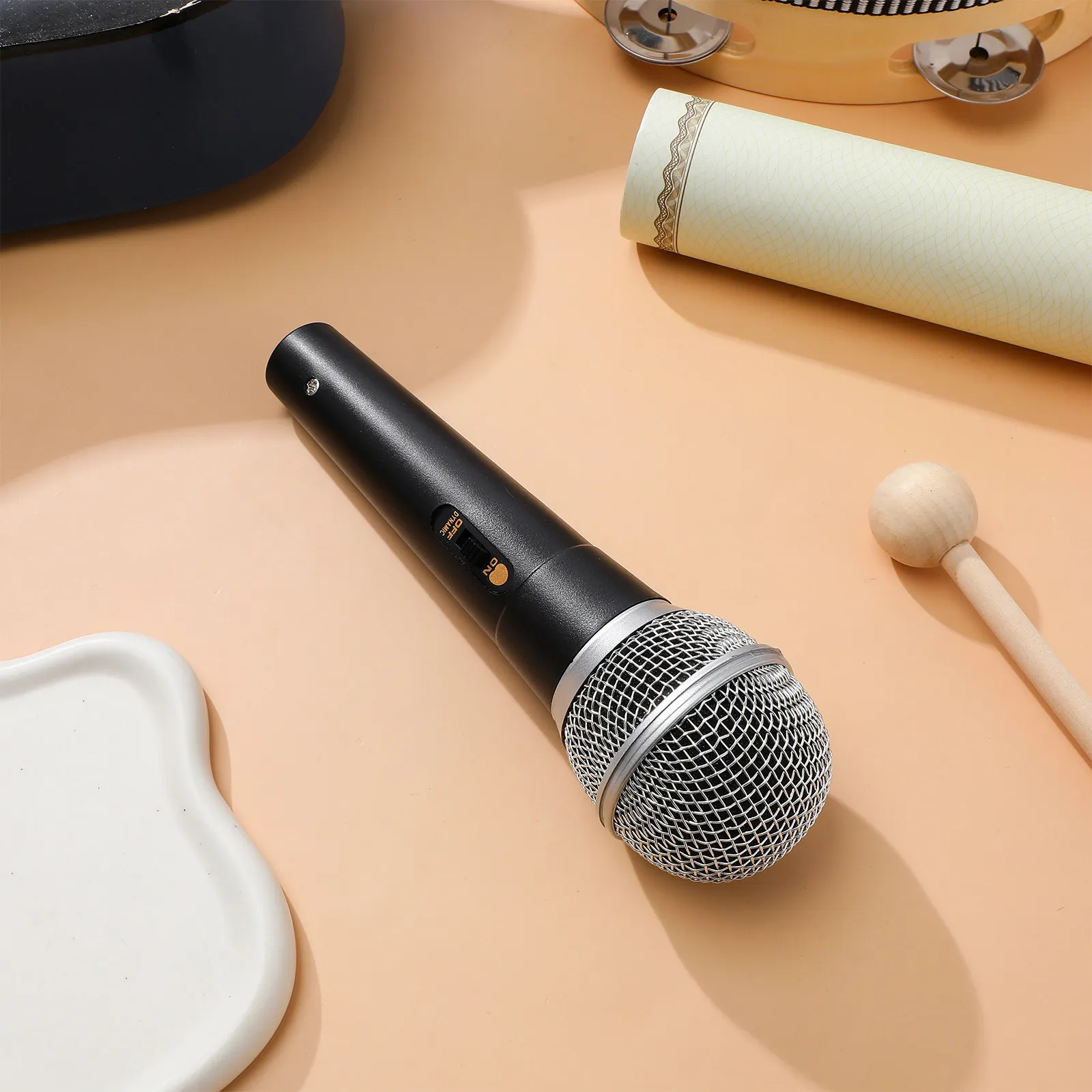 Realistic Plastic Prop Microphone Pretend Mic Simulation Role Play Stage Party Public Speaking Skills