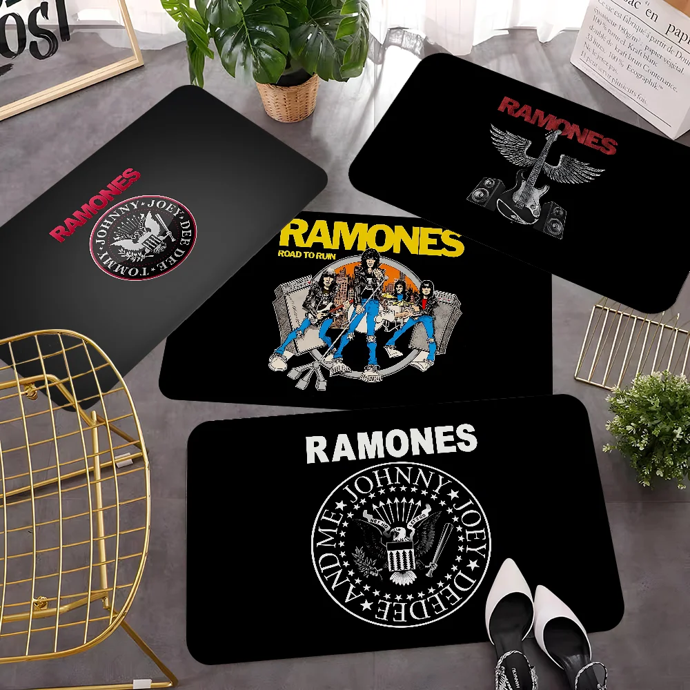 Alfombra de suelo Ramones, alfombra antideslizante para cuarto de lavado, decoración de lavandería, balcón, sala de estar infantil, alfombrillas de noche