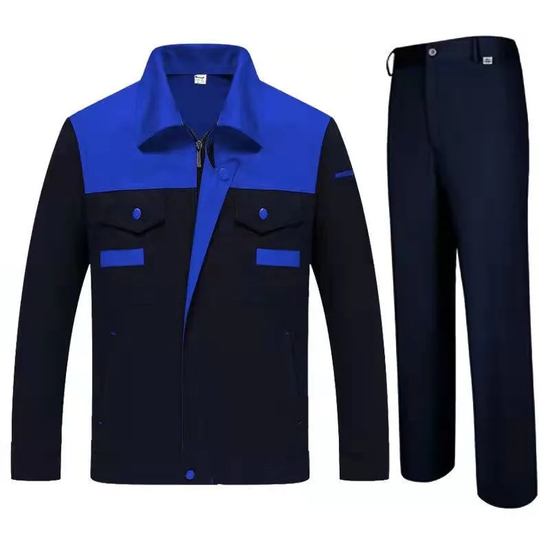 New men's work clothes suit long-sleeved welding work clothes wear-resistant auto repair shop machine repair labor insurance sui