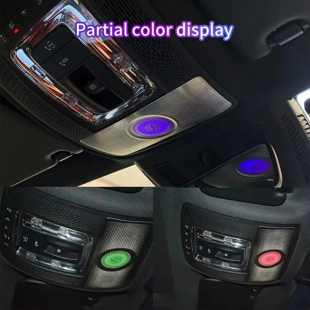 For Mercedes B-Class/GLA X247/GLE GLS-class X167 LED Illuminated Glasses Box Cover with 64-Color Roof Speaker Ambient Light