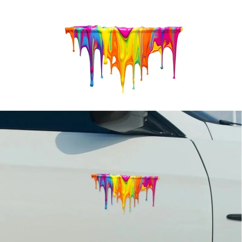 

Car Art DIY Stickers Colorful Auto Rainbow Paint Graffiti Vinyl for Motor Decals Motor Side Body Fuel Tank Vans Decal Accessorie