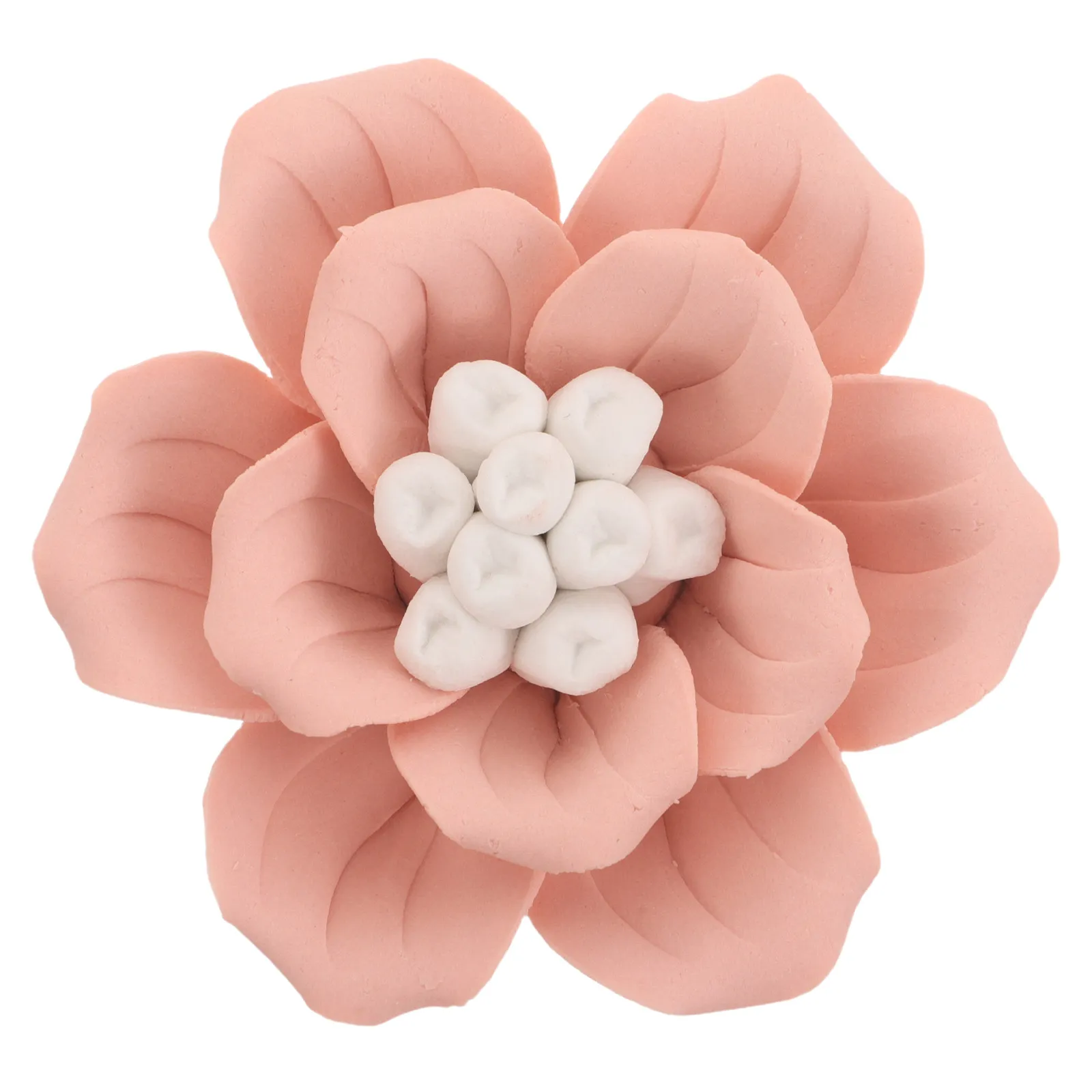 3 Inch Hibiscus Ceramic Flower Wall Decor Light Green Ceramic Wall Sculpture for Bedroom Living Room Farmhouse Floral Hanging