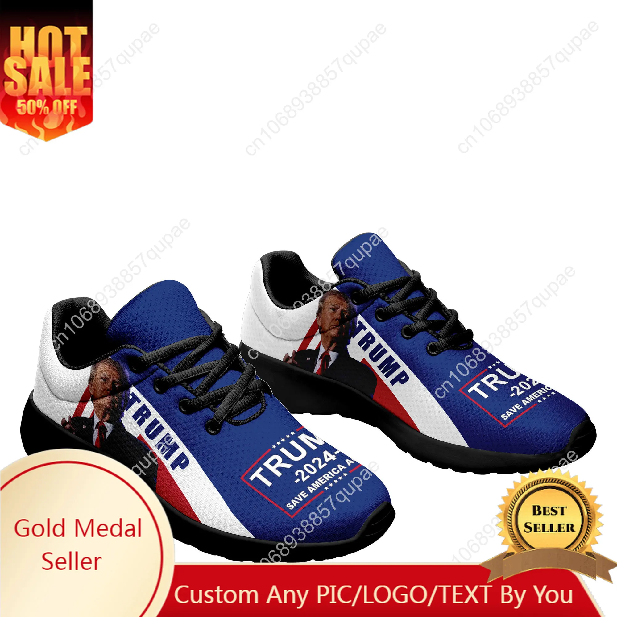 

Dropshipping Print On Demand Casual Shoes Custom Shoes Trump 2024 Election Save America Again Design