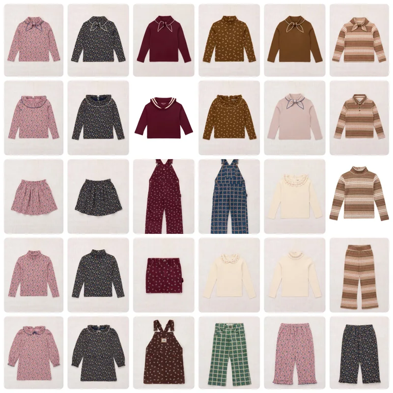 PRE-SALE(ship in Oct.) 2026 MP Autumn Winter Girl Dress Kids Knitted Cardigan Boys Pants Children Sets Girls Skirts