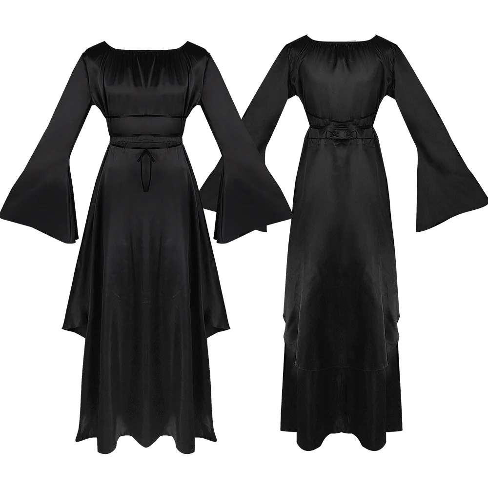 Medieval Par Long Sve round Ne Belted Irregular loween Costume Women's Dr Ethnic Stage Costume Summer 2025