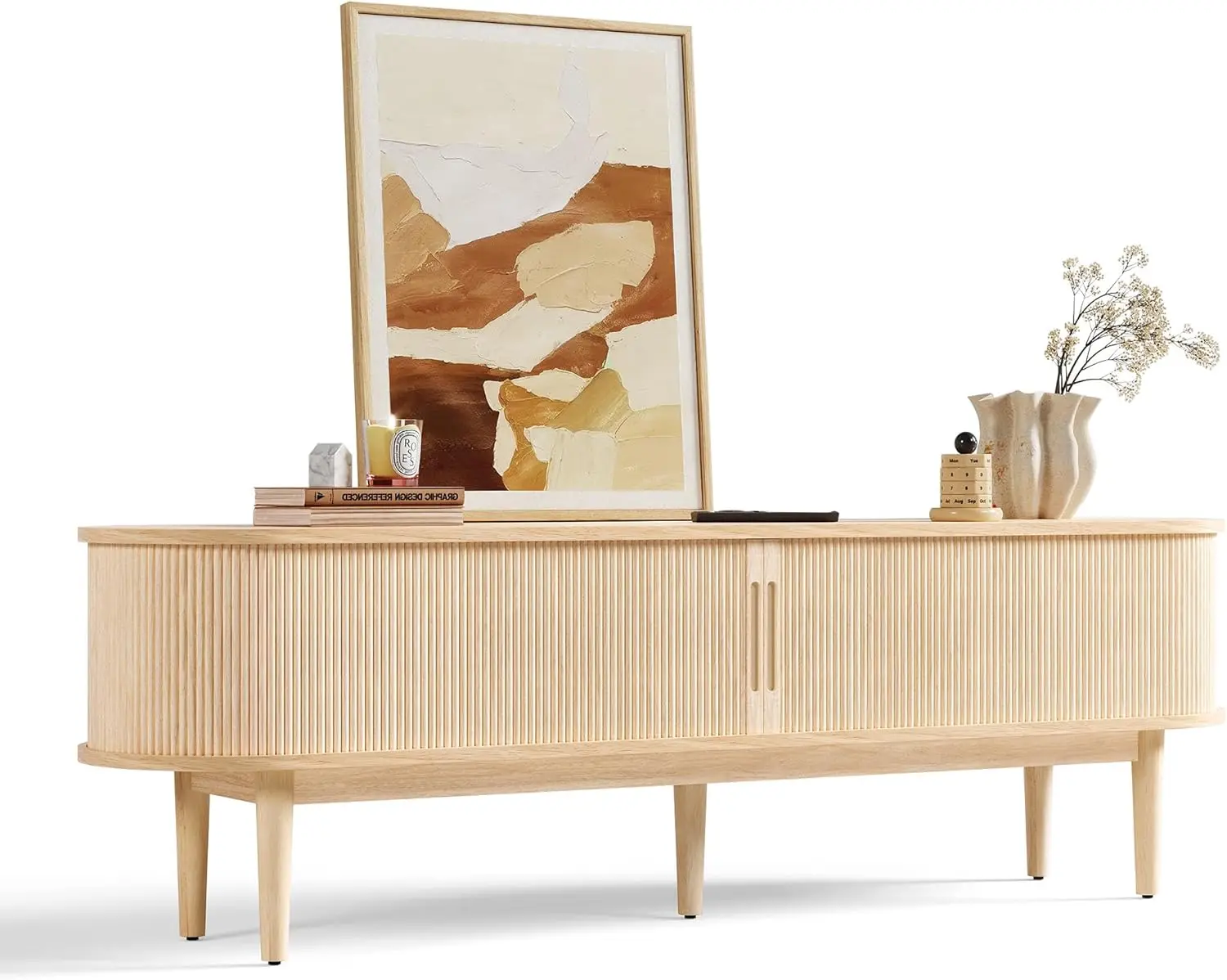 Fluted Tv Stand For…