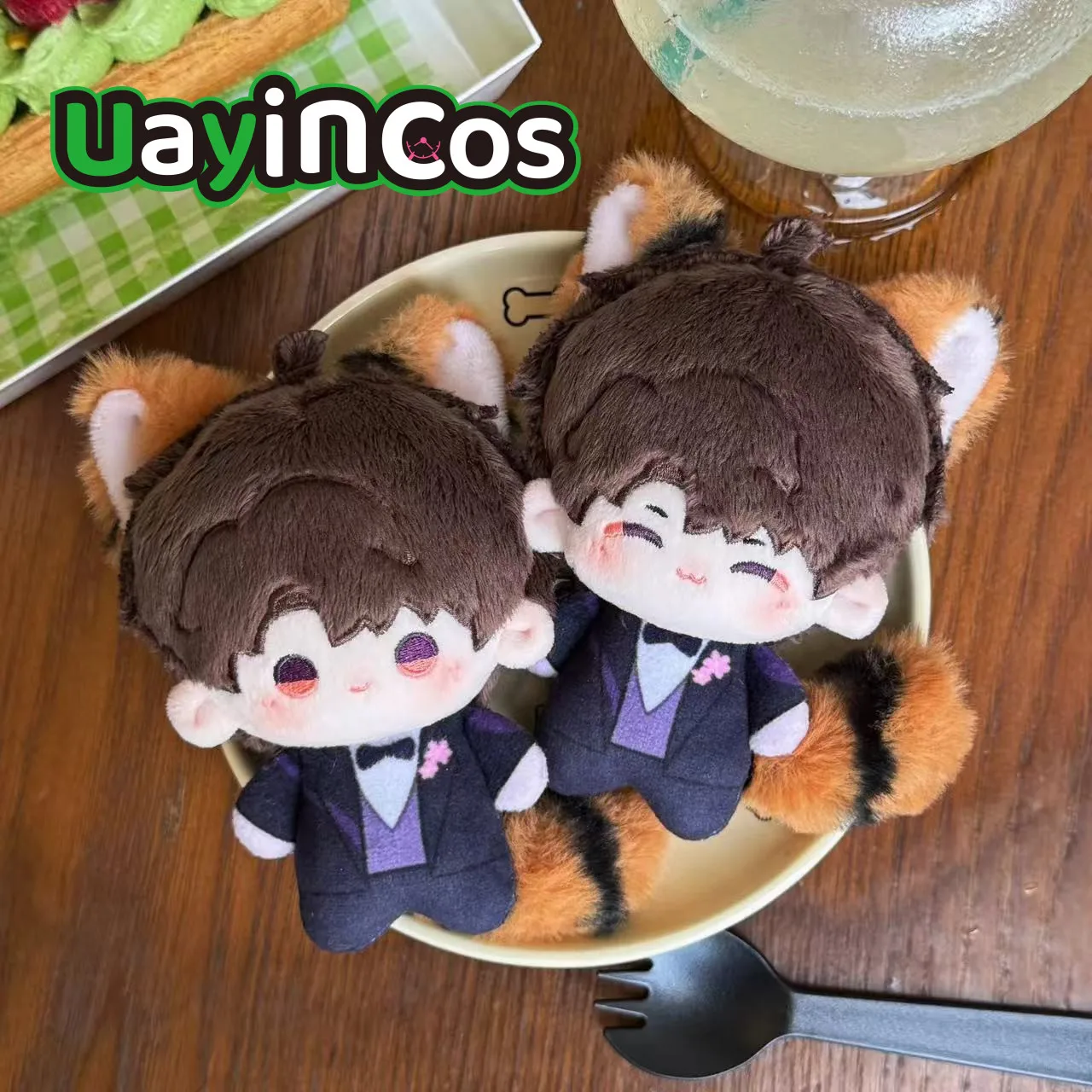 

В наличии 10 см Caleb Love and Deepspace Caleb Ear Tail Аниме Фигурка Игры Мягкие плюшевые куклы Одежда Брелок Сумка Игрушка Детский подарок