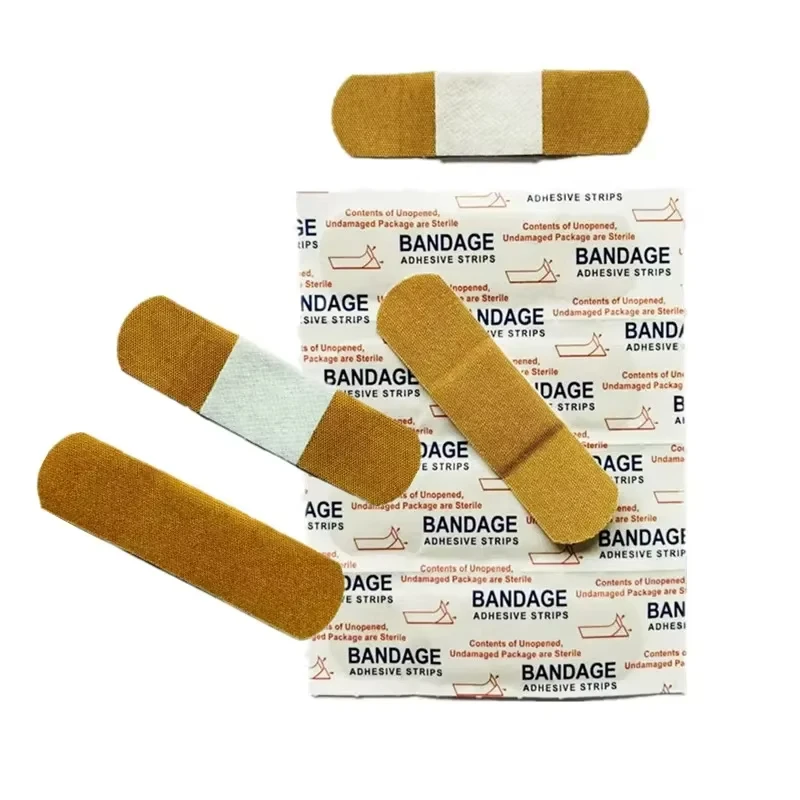 

100pcs/lot Baby Breathable Elastic Band Aid Adult Children Kids Adhesive Bandages Skin Color Wound Heal Patch First Aid Plaster