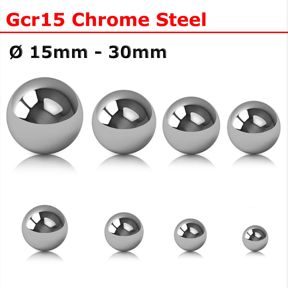 

Gcr15 Solid Balls Ø 15mm - 30mm High Precision Bearings Rolling for Linear Slider Chrome Steel Ball Beads Round Smooth