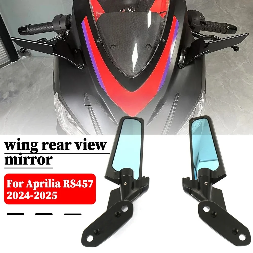 

For Aprilia RS457 2024-2025 wing rear view mirror Modified motorcycle windscreen mirror with stabilizing wing